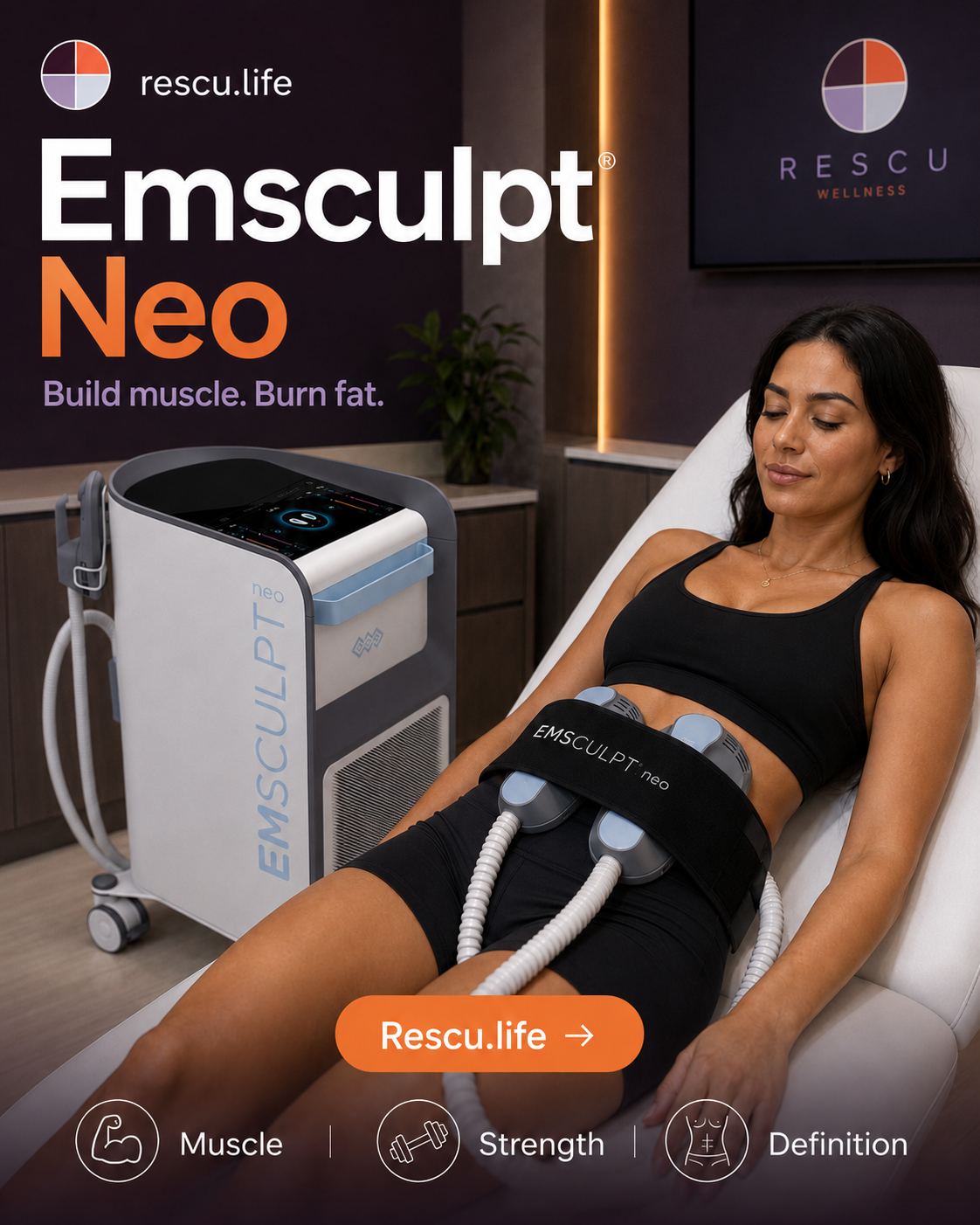 Emsculpt Neo session at Rescu Wellness