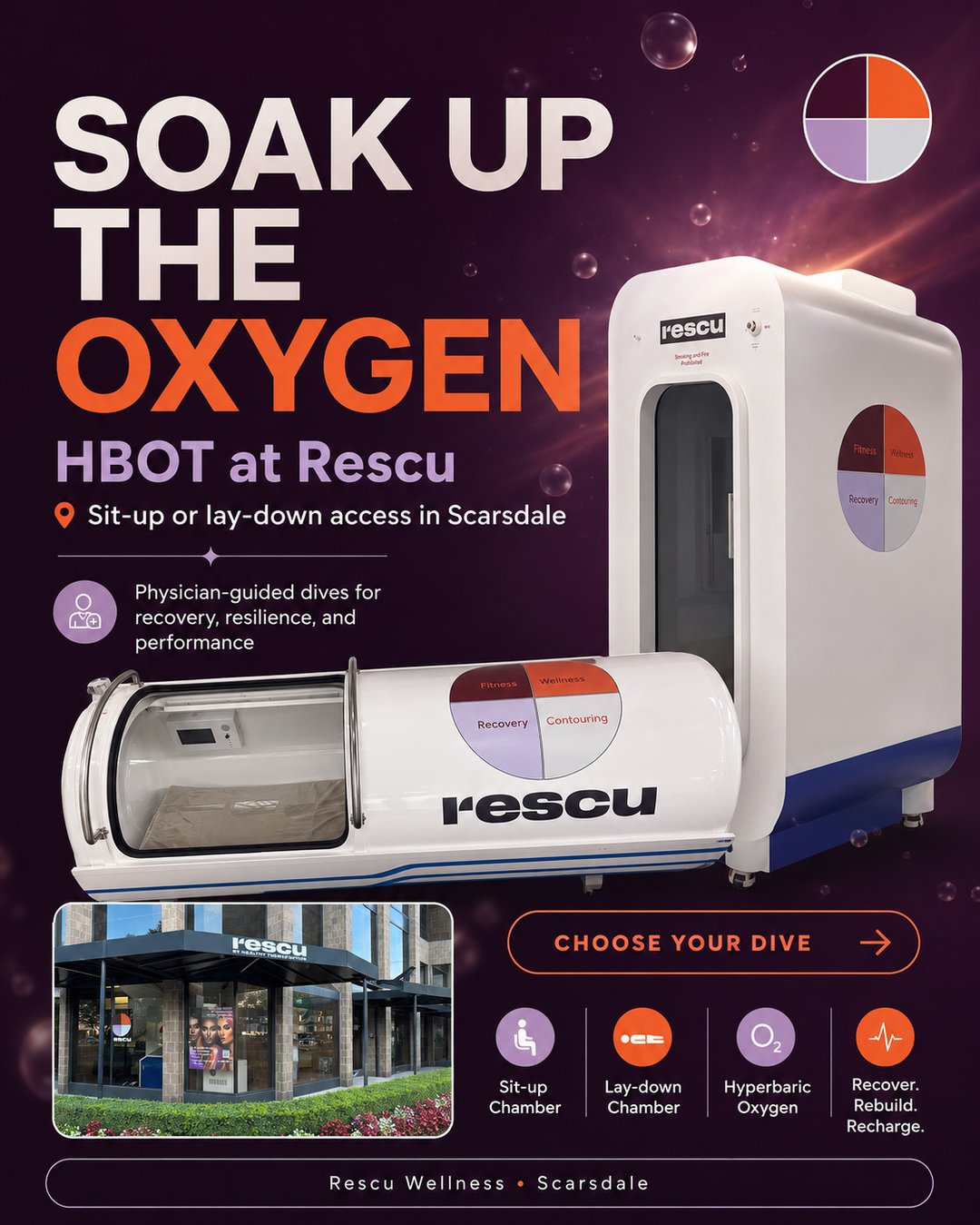 HBOT hyperbaric oxygen chambers at Rescu Wellness Scarsdale