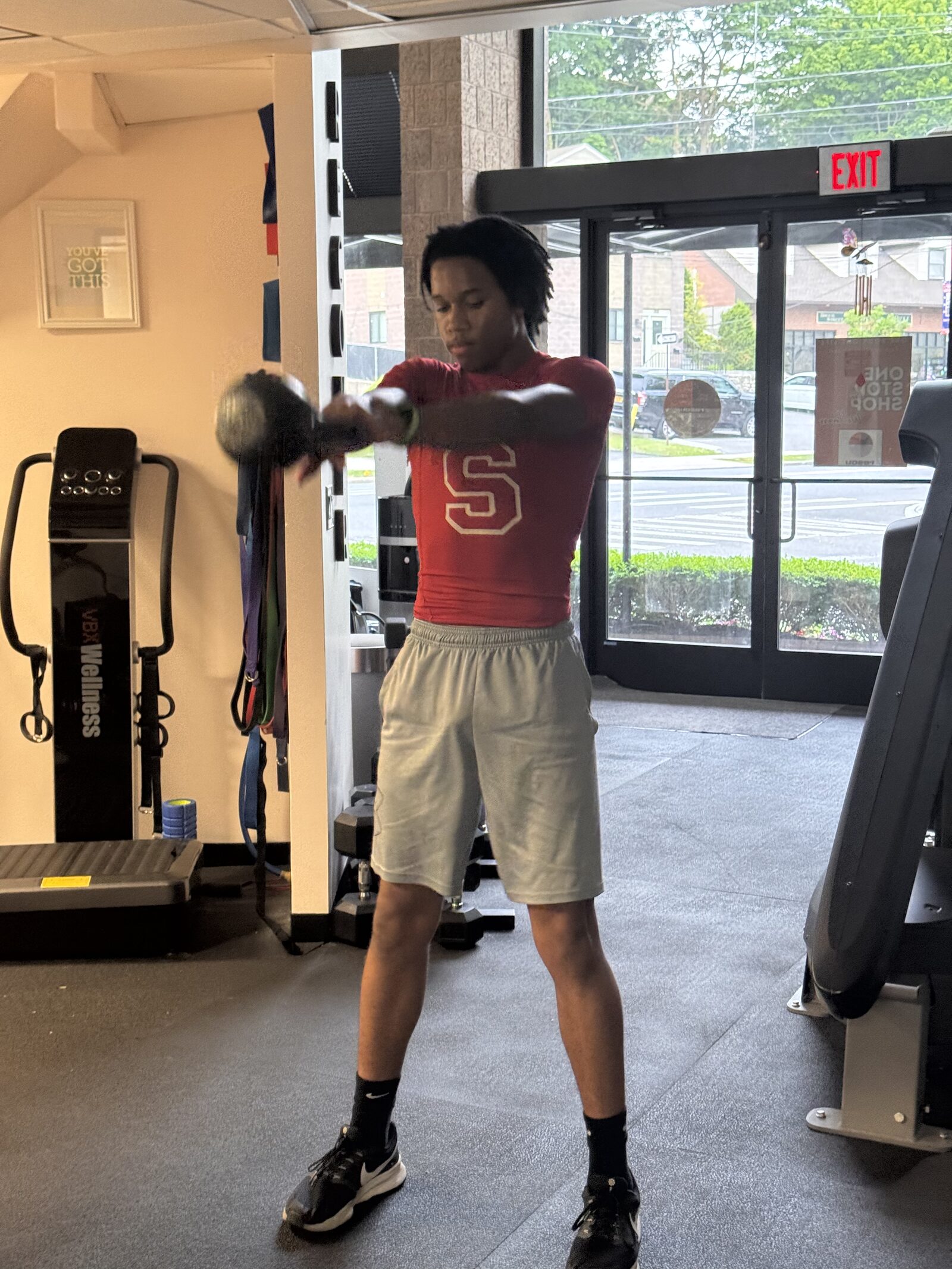 Med-ball power work during a Rescu Performance training session