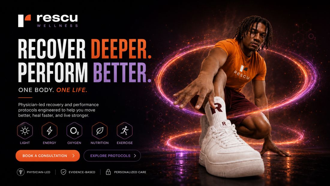 Recover deeper, perform better — physician-led recovery and performance protocols at Rescu Wellness