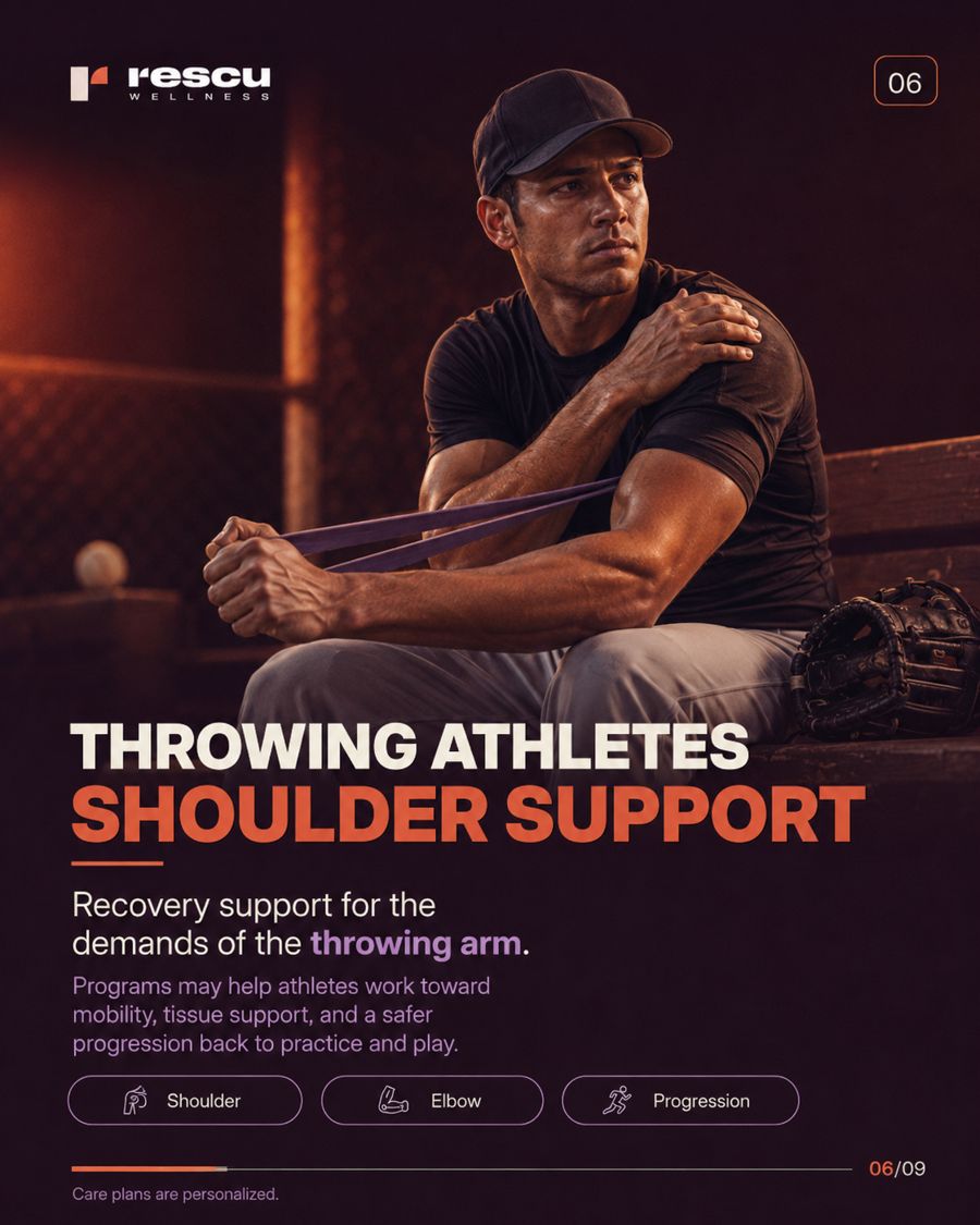 Throwing athletes — shoulder and elbow recovery support