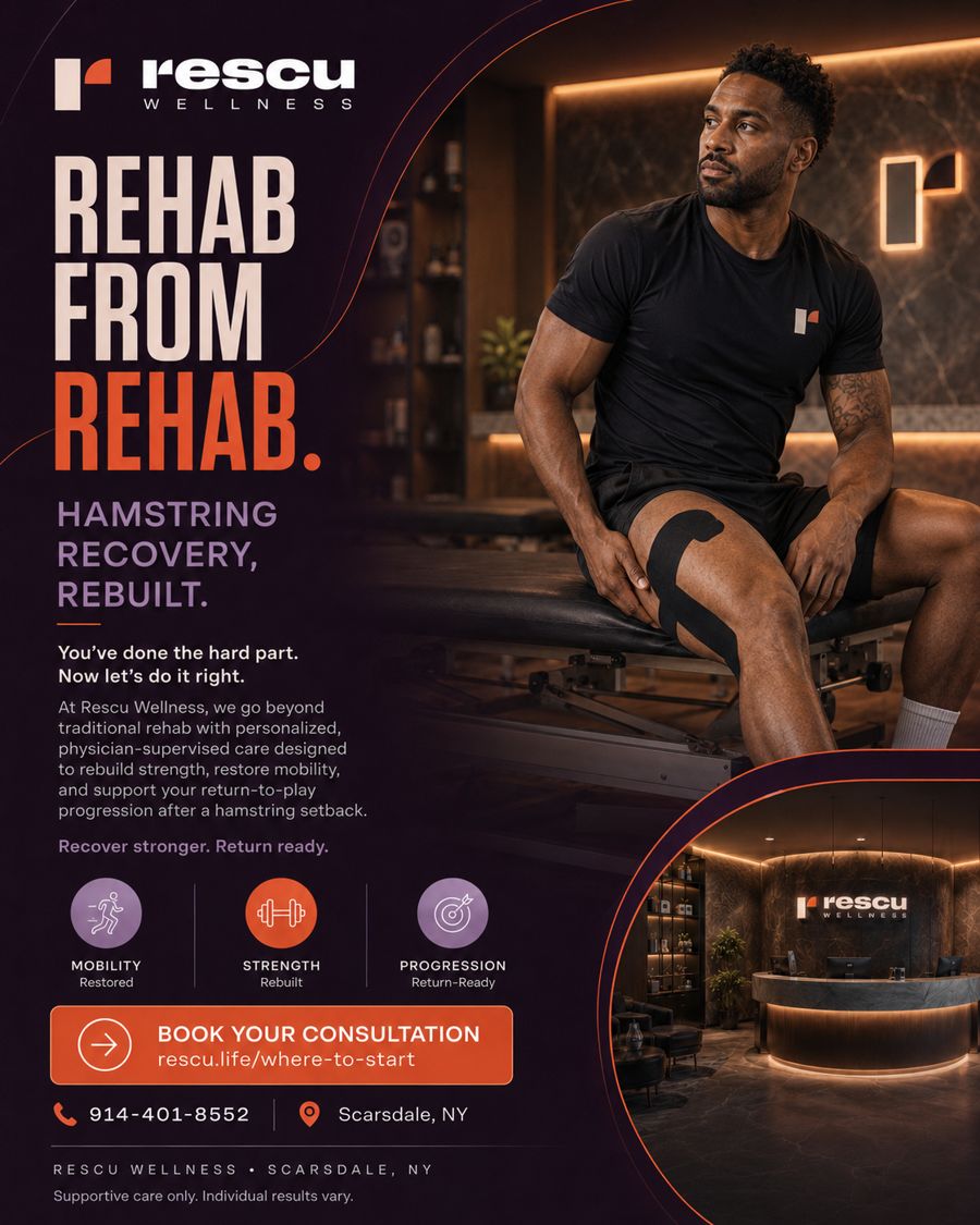 Hamstring recovery support after strains and PT